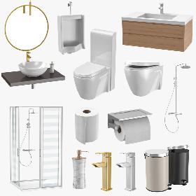3D Bathroom Accessories Collection model